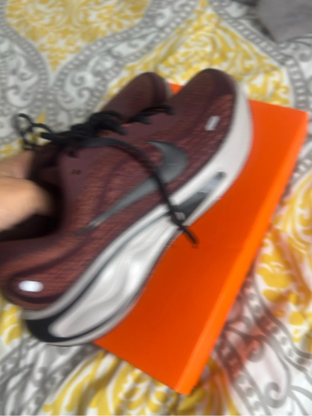 Nike Men’s Maroon and Black Running Sneakers